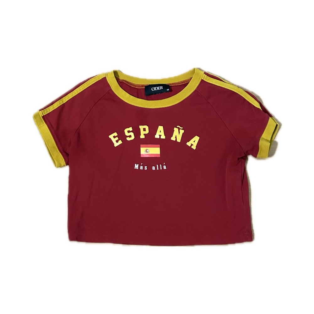 Cider Burgundy and Mustard España Tee